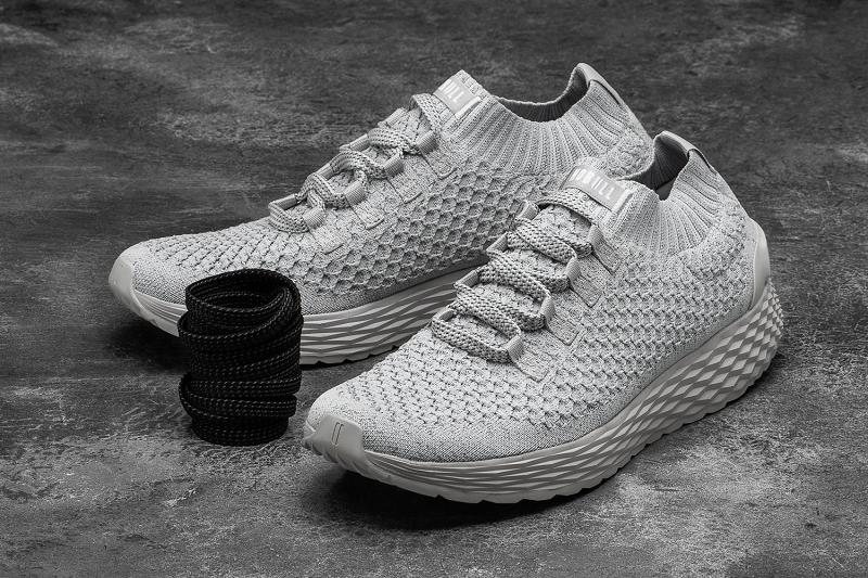 Nobull Arctic Reflective Knit Runner Women's Running Shoes White | USA L1669I